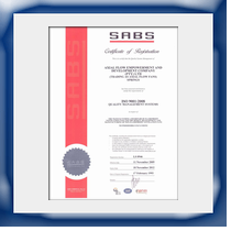 SABS Certificate - ISO9000 - 2000